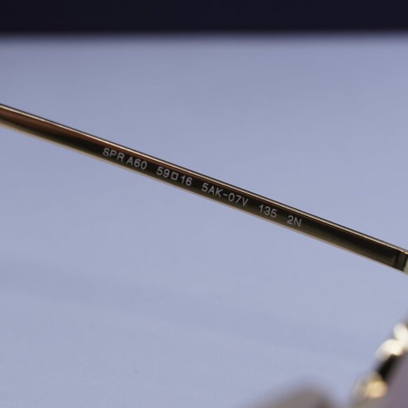 Prada PRA60S 5AK07V Rectangle Sunglasses – Gold - Picture 7 of 10